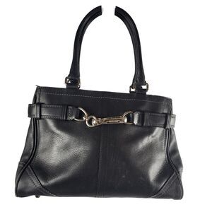 Coach Hampton Black Leather Hand Bag No. JO667-F08A70 Vintage 2006